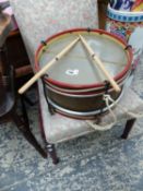 A VINTAGE DRUM.