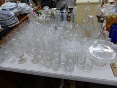 DECANTERS, RUMMERS AND OTHER DRINKING GLASS, JUGS AND BOWLS