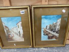 A PAIR OF WATERCOLOURS STUDIES IN ALGIERS.