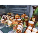 COTTAGE TEA AND BREAKFAST WARES, TOBY TEA POTS AND A HORNSEA RED SQUIRREL JUG