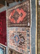 TWO PERSIAN TRIBAL RUGS 160 x 11cms and 152 x 116cms