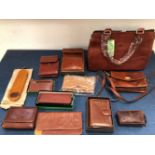 A COLLECTION OF HANDBAGS TO INCLUDE A TONY PEROTTI SHOULDER BAG, THE BRIDGE, GUSTI LEDER ETC (12)