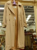 A LADIES WOOL AND CASHMERE BURBERRY COAT