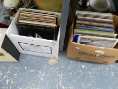 A COLLECTION OF APPROXIMATELY 120 LP RECORDS, TWO RECORD HOLDERS AND 12 INCH SINGLES, MOSTLY ROCK