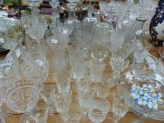 DRINKING GLASS, DECANTERS, JUGS, MARBLES AND OTHER CLEAR GLASS