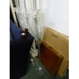A PAIR OF OVERSIZED LARGE CHAMPAGNE FLUTES.