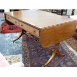 AN EARLY 19th CENTURY MAHOGANY SOFA TABLE. H 76 X W 84 X D 76cms.