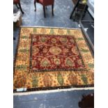 AN ORIENTAL RUG OF PERSIAN ZEIGLER DESIGN 197 x 200 cms