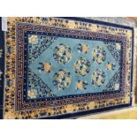 A GOOD QUALITY CHINESE RUG 190 x 125cms