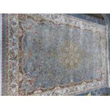 A RUG OF PERSIAN DESIGN (POSSIBLY MACHINE MADE) 232 x 160cms