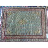 A GOOD QUALITY PERSIAN RUG OF UNUSUAL DESIGN 196 x 144cms