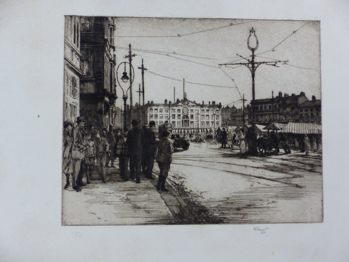 FIVE 20th C. ETCHINGS OF CONTINENTAL TOWN VIEWS, MOST PENCIL SIGNED OR INSCRIBED INCLUDING CHARLES - Image 5 of 5