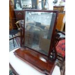 A 19th C. MAHOGANY SWING MIRROR