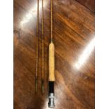 A HARDY PALAKONA THREE PIECE FISHING ROD