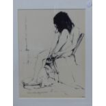C. BUTTERFIELD (20th/21st C.) THE FOOTBATH, PENCIL SIGNED LIMITED EDITION PRINT. 35 x 26cms TOGETHER