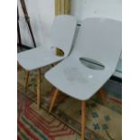 A SET OF FOUR CONTEMPORARY SIDE CHAIRS BY WASOSKY.