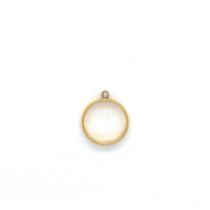A 22ct HALLMARKED GOLD WEDDING RING WITH LATER ADDED PENDANT LOOP FINGER SIZE N WEIGHT 6.11grms.