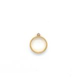 A 22ct HALLMARKED GOLD WEDDING RING WITH LATER ADDED PENDANT LOOP FINGER SIZE N WEIGHT 6.11grms.