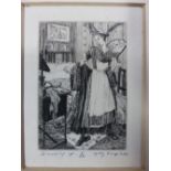 SIX 20th/21st C. ETCHINGS OF FIGURAL SUBJECTS BY DIFFERENT HANDS, MOST PENCIL SIGNED INCLUDES