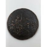 A COPPER THORP ARCH SEMINARY MEDALLION, CIRCA 1800, CAST ON ONE SIDE WITH BRITANNIA RECORDING