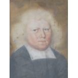 18th CENTURY ENGLISH NAIVE SCHOOL PORTRAIT OF A GENTLEMAN INDISTINCTLY INSCRIBED AND DATED,