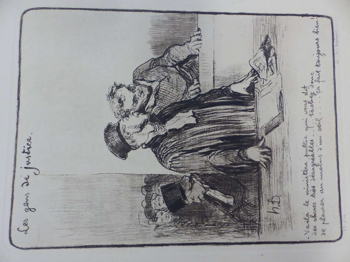 AFTER H DAUMIER, THREE VINTAGE PRINTS OF LEGAL SUBJECTS. LARGEST 39 x 30cms. ALL UNFRAMED (3) - Image 2 of 3