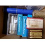 FIVE BOXED EVERETT SYRINGES, PETHTHIDINE AND ERGOMETRINE AMPOULES, AN INSULIN SYRINGE, A LARGE