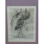 CHARLES CHAPLIN (1907-1987) ARR. STOAT AND A SQUIRREL, TWO PENCIL SIGNED ARTIST PROOF PRINTS.