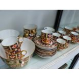 A ROYAL CROWN DERBY IMARI 2451 PATTERN TEA AND COFFEE SET ETC.