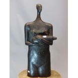 WILLIAM FULLJAMES (1939-2020), A BRONZED COMPOSITION FIGURE OF A SCANTILLY CLAD LADY STANDING
