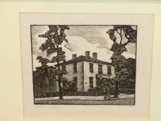 JOHN JULIUS LANKES (1884-1960) TWO WOODCUTS, THE WELCOMING AND A GRAND HOUSE BOTH PENCIL SIGNED