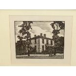 JOHN JULIUS LANKES (1884-1960) TWO WOODCUTS, THE WELCOMING AND A GRAND HOUSE BOTH PENCIL SIGNED