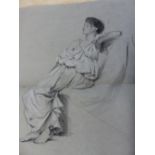 G. HENRY (LATE 19th C. ENGLISH SCHOOL) A FOLIO OF LIFE ACADEMIC DRAWINGS OF NUDE FIGURES, MOST