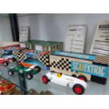 VINTAGE SCALEXTRIX TO INCLUDE C196 AUTO UNION RACE CAR, LOTUS INDIANAPOLIS GP, A FERRARI C9 GP ETC