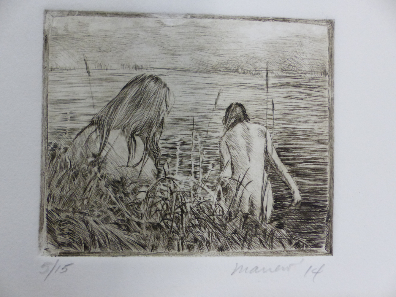SIX 20th/21st C. ETCHINGS OF FIGURAL SUBJECTS BY DIFFERENT HANDS, MOST PENCIL SIGNED INCLUDES - Image 4 of 6