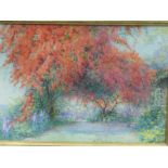 M. E. HALFORD (EARLY 20th C. ENGLISH SCHOOL) SPRING BLOSSOM, SIGNED, WATERCOLOUR. 26 x 36cms