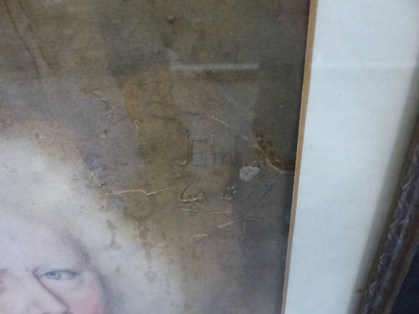 18th CENTURY ENGLISH NAIVE SCHOOL PORTRAIT OF A GENTLEMAN INDISTINCTLY INSCRIBED AND DATED, - Image 6 of 8