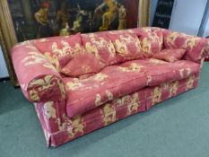 A LARGE MODERN CHESTERFIELD TYPE SETTEE