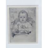 MATHILDE DE CORDOBA (1871-1942) BRUCE, ETCHING, GALLERY LABEL VERSO. 22 x 1`8cms. TOGETHER WITH