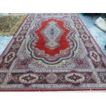 A MACHINE MADE CARPET OF PERSIAN DESIGN 485 x 299 cms