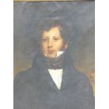 19th CENTURY SCHOOL A PORTRAIT OF A YOUNG GENTLEMAN, OIL ON CANVAS 76 x 64 cms