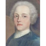 18th CENTURY CONTINENTAL SCHOOL, OVAL PORTRAIT OF A YOUNG MAN OIL ON CANVAS 54 x 48cms