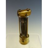 AN INTERESTING ANTIQUE MINIATURE MINERS LAMP BY W.H HALL- BIRMINGHAM.