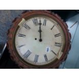 A 19th C. FUSSEE WALL CLOCK, WITH CARVED CASE