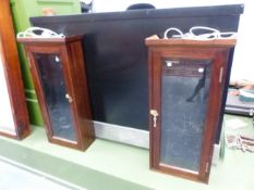 TWO MODERN LOCKABLE DISPLAY CABINETS