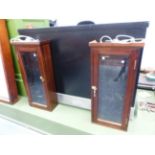 TWO MODERN LOCKABLE DISPLAY CABINETS