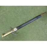 A PRUSSIAN MODEL 1871 INFANTRY BAYONET, MARKED TO THE 17. R.E. ON THE CROSSGUARD AND THE 119. L.