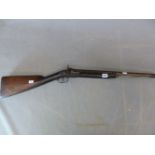 PERCUSSION SHOTGUN- AND ANTIQUE SINGLE BARREL PERCUSSION SPORTING SHOTGUN ( RELIC CONDITION)