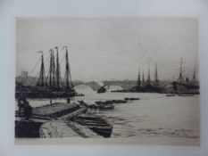 A SMALL GROUP OF 20th C. ETCHINGS BY VARIOUS HANDS OF MARITIME SUBJECTS. INCLUDES EARL HORTER (