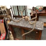 A PAIR OF MOUNTED IMPRESSIVE STAG ANTLERS.FROM THE ESTATE OF THE LATE PHILIP ASTLEY JONES